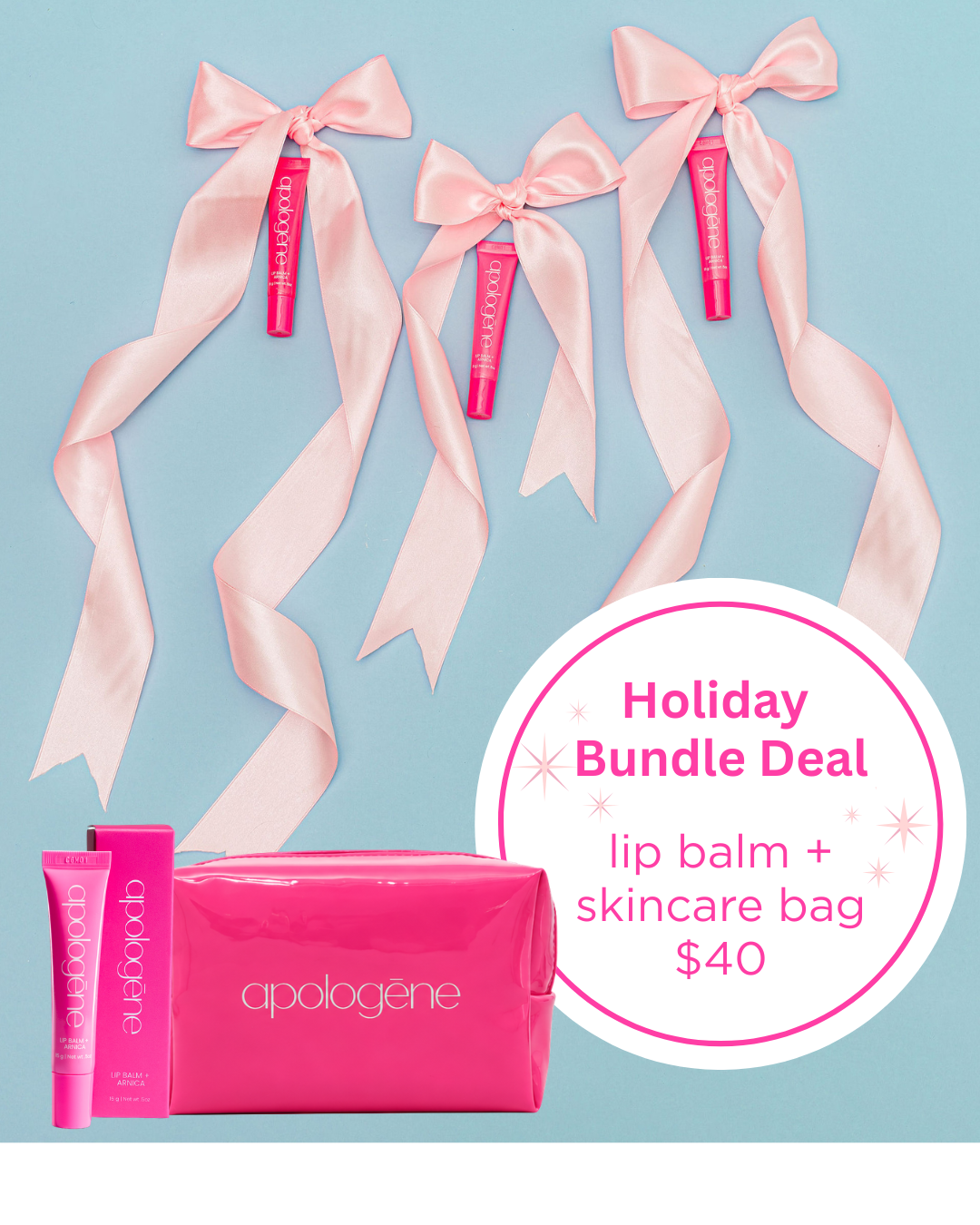 daily lip balm + skincare bag bundle